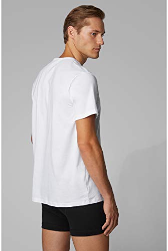 BOSS T-shirt Rn 2p Co Camiseta, Blanco (White 100), Medium (Pack de 2) para Hombre