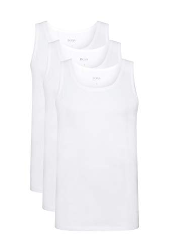 BOSS Tank 3p Co Top de deporte, Blanco (White 100), Medium (Pack de 3) para Hombre