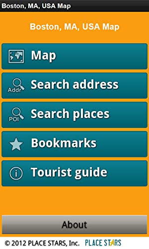 Boston, MA, EE.UU. Mapa Offline: PLACE STARS