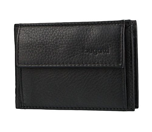 Bugatti Monedero Sempre con Bolsillo, 10 cm, Negro