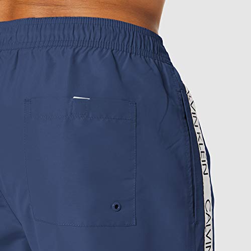 Calvin Klein Medium Drawstring Bañador, Azul (Black Iris CBK), X-Large para Hombre