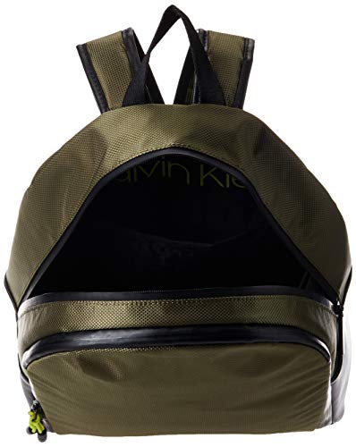 Calvin Klein - Revealed Round Backpack, Shoppers y bolsos de hombro Hombre, Verde (Dark Olive), 0.1x0.1x0.1 cm (W x H L)