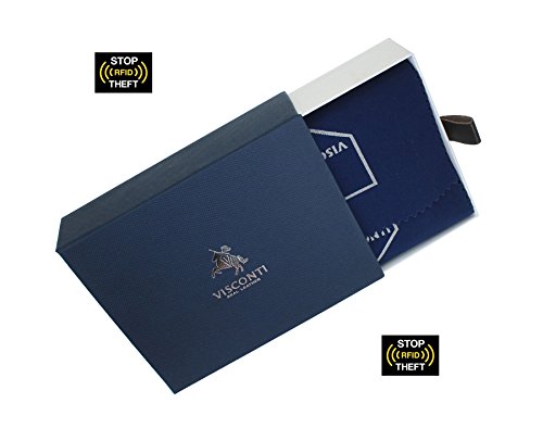 Carpeta de cuero de RALPH de colección Visconti Alpes con RFID protección - negro ALP87