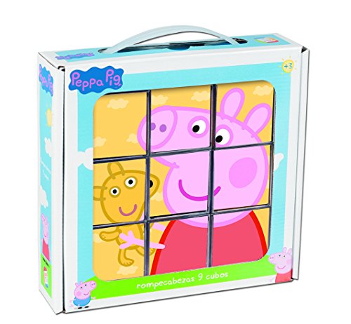 Cefa Toys- Peppa Pig Rompecabezas, 9 Cubos, Miscelanea (88233)