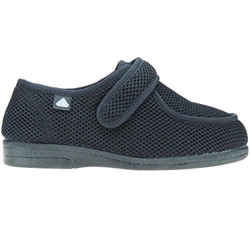 CELIARUIZ Wallaby-REJ Zapatilla Wallaby Rejilla Extra Ancho Especial Antibacteriana Sanitized Diabéticos Posoperatorio Velcro Hombre Mujer Unisex Negro Talla 39