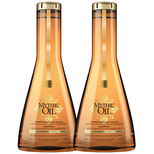 Champú Mythic Oil para cabello normal a fino de L'Oreal Professionnel, doble