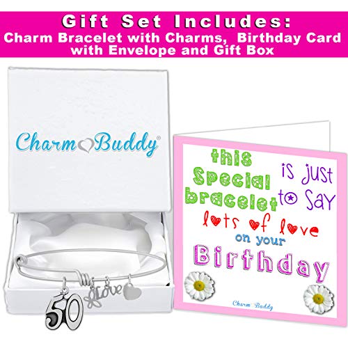 Charm Buddy  Mujer Niños Acero Inoxidable Cubic Zirconia