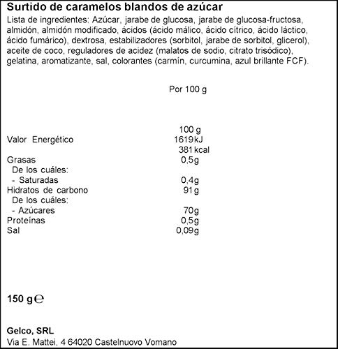 Chupa Chups Gomis, Golosinas de Sabor Frutal con Aromas Naturales, Bolsa de Tubos Ácidos de 150 gr.