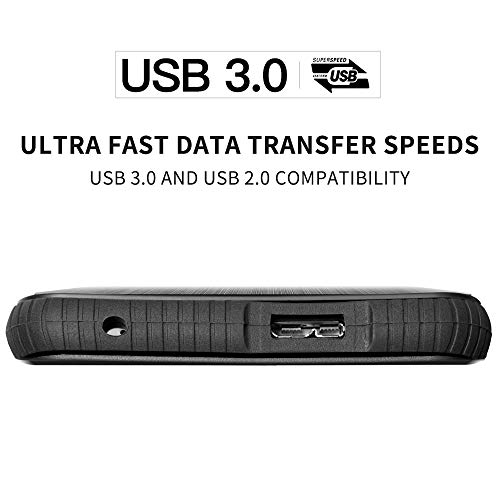 CIRAGO 2TB Disco Duro Externo Portátil Resistente a los Golpes, 2.5 Inch USB 3.0, para PC, Mac, MacBook, Chromebook, Xbox, PS4 (Negro)