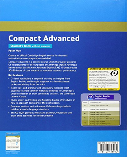 Compact Advanced Student's Book without Answers with CD-ROM