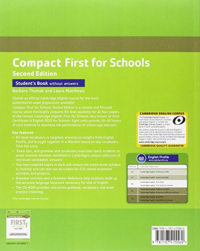 Compact First for Schools Student's Pack (Student's Book without Answers with CD-ROM, Workbook without Answers with Audio) Second Edition