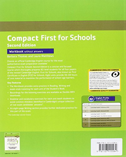 Compact First for Schools Student's Pack (Student's Book without Answers with CD-ROM, Workbook without Answers with Audio) Second Edition