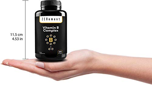 Complejo de Vitaminas B, 200 Perlas | Contiene las ocho Vitaminas B (B1, B2, B3, B5, B6, B12, Biotina y Ácido Fólico) + Vit. C y E | Para mejorar la energía, el estado de ánimo y la salud general