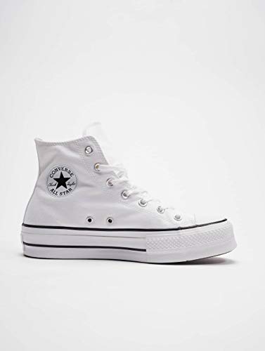 Converse Chuck Taylor CTAS Lift Hi, Zapatillas para Mujer, Blanco (White/Black/White 102), 40 EU