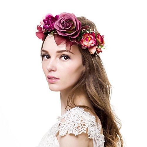 Corona de Ever Fairy® de estilo griego, rústico y natural Flower Crown - A Talla única