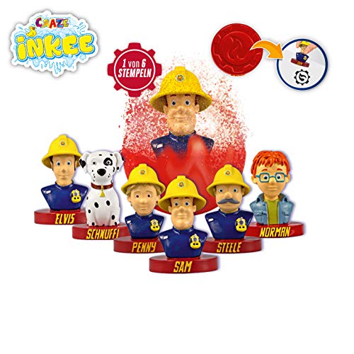 CRAZE Divertido INKEE Sorprendente Bola de baño perfumada con Sello Fireman Sam 12550, Multicolor