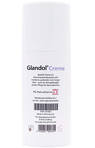 crema para psoriasis y piel atopica de Glandol®, crema para dermatite, crema de manos - crema rosácea, crema eczema - crema para la pie seca y picazón, crema para la cara, 50g