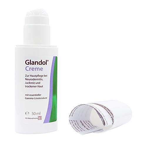 crema para psoriasis y piel atopica de Glandol®, crema para dermatite, crema de manos - crema rosácea, crema eczema - crema para la pie seca y picazón, crema para la cara, 50g