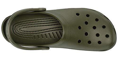 Crocs Classic U, Zuecos con Correa Trasera Unisex Adulto, Army Green, 45/46 EU