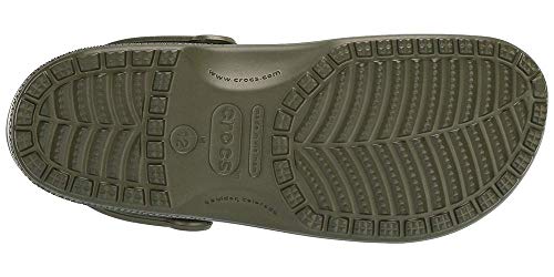 Crocs Classic U, Zuecos con Correa Trasera Unisex Adulto, Army Green, 45/46 EU