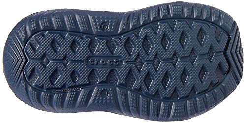 Crocs Swiftwater River Sandal, Sandalias de Punta Descubierta Unisex Niños, Azul (Navy/Flame 4ba), 24/25 EU