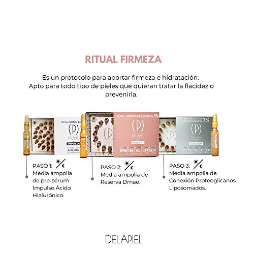 Delapiel Serum Facial Reserva DMAE 5% Activos de refuerzo - Reafirmante - 15 Ampollas