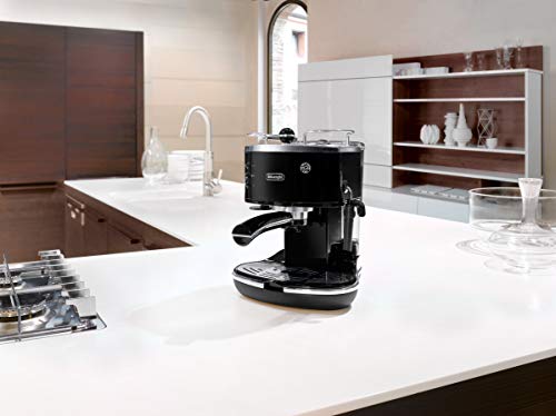 De'Longhi Icon Eco 311.BK Máquina de café espresso manual y capuchino, café en polvo o vainas E.S.E., 1100 W, negro