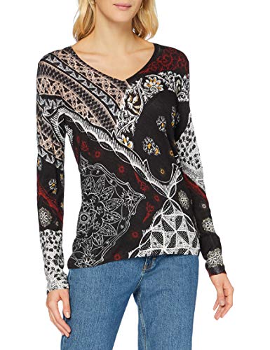 Desigual Jers_Bergen suéter, Black, XS para Mujer