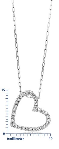 Diamada Colgante de Oro Blanco de 18K con Diamante para Mujer