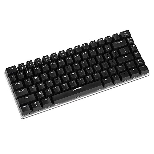 Docooler AJAZZ AK33 Mechanical Gaming Keyboard E-Sport Keyboard 82 Teclas USB Wired Blue Switches Anti-Ghosting para PC Portátil Ordenador Portátil Escritorio (Negro)