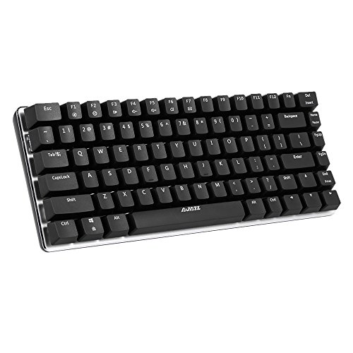 Docooler AJAZZ AK33 Mechanical Gaming Keyboard E-Sport Keyboard 82 Teclas USB Wired Blue Switches Anti-Ghosting para PC Portátil Ordenador Portátil Escritorio (Negro)