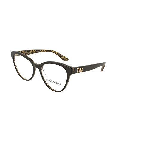 Dolce & Gabbana Gafas de Vista PRINTED DG 3320 BLACK GOLD DAMASCO 53/17/140 mujer