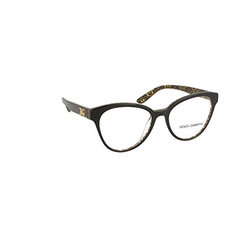 Dolce & Gabbana Gafas de Vista PRINTED DG 3320 BLACK GOLD DAMASCO 53/17/140 mujer