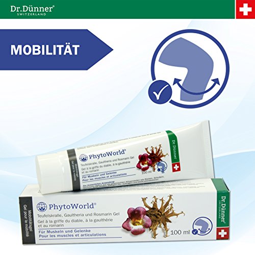 Dr. finas phytow orld gaultheria harpagófito & Romero Gel 100 ml | para los músculos y articulaciones Después de carga | muscular Gel Estimula circulación la | Articulación Gel con Vitamina E & Cobre