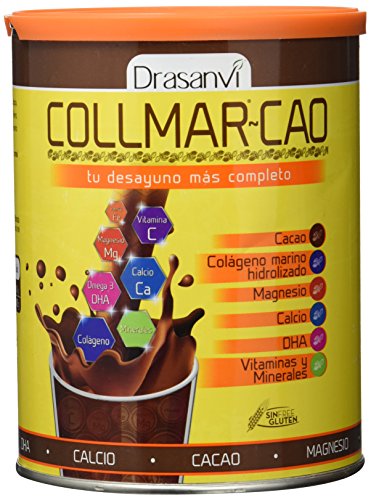 Drasanvi Collmar Cao Colágeno Marino Hidrolizado con Cacao, DHA, Magnesio y Calcio - 300 gr