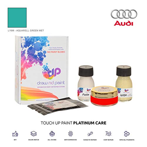 DrawndPaint for/Audi A4 / AQUARELL Green Met - LY6M / Touch-UP Sistema DE Pintura Coincidencia EXACTA/Platinum Care