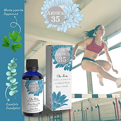 Dulàc - Aceite fuerte para masajes a base de Árnica concentrada al 35% - 50 ml - Ideal para masajes - 100% natural - 100% Made in Italy - Arnica 35