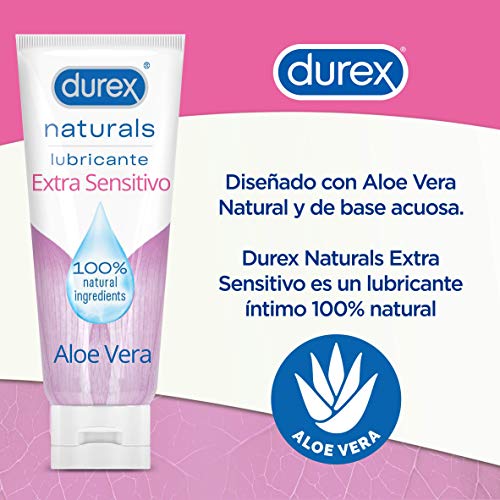 Durex Naturals Lubricante Intimo Extra Sensitivo 100 ml + Naturals Hidratante 100 ml + Naturals H2O 100 ml