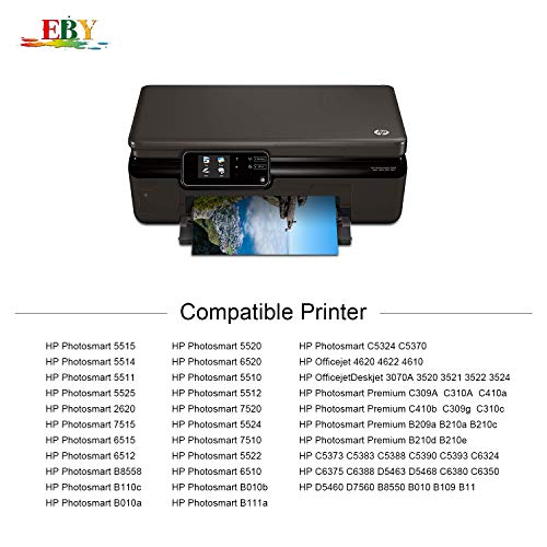 EBY Compatibles HP 364 XL 364XL Cartuchos de Tinta para HP Photosmart 5510 5515 5520 5524 6510 6520 7510 7520 7515 HP Officejet 4620 HP Deskjet 3070A C5388 D5460 B010a B111a B109a B209a B210a