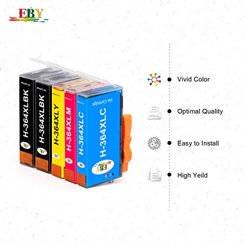 EBY Compatibles HP 364 XL 364XL Cartuchos de Tinta para HP Photosmart 5510 5515 5520 5524 6510 6520 7510 7520 7515 HP Officejet 4620 HP Deskjet 3070A C5388 D5460 B010a B111a B109a B209a B210a