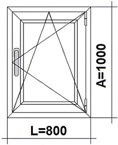 ECO-BLU V19T VENTANA PVC, Roble Dorado