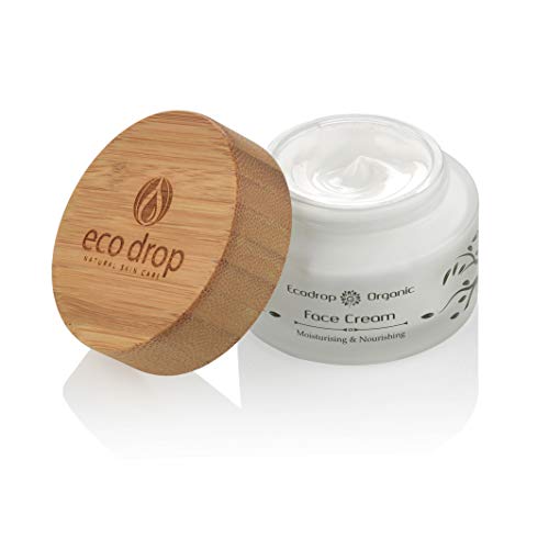 Ecodrop Organic Face Cream | Crema facial diaria avanzada no grasosa para mujeres | 100% ingredientes naturales | Tratamiento hidratante y antienvejecimiento | Vegana