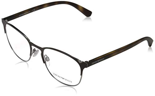 Emporio Armani 0EA1059 Monturas de gafas, Matte Brown/Gunmetal, 53 para Hombre