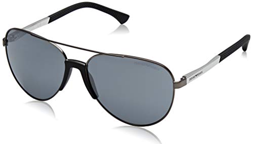 Emporio Armani 0ea2059 30106g 61 Gafas de sol, Matte Gunmetal, Hombre