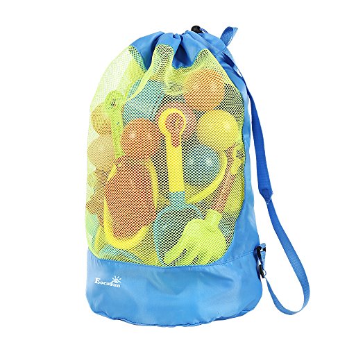 EocuSun Bolsa Grande de Malla para Juguetes de Playa Mochila Duradera con Cordón Ajustable para Nadar y Jugar en la Piscina para Niños Juguetes para Niños Bolsas de Almacenamiento No Están Incluidos