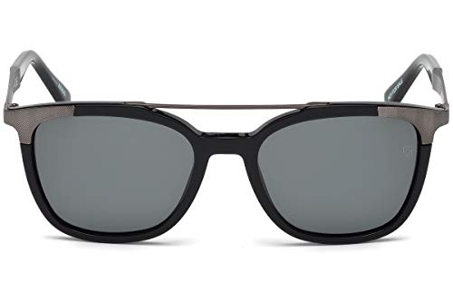 Ermenegildo Zegna EZ0073 01N 54 Monturas de gafas, Negro (Negro LucidoVerde), 54.0 Unisex Adulto