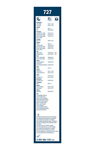 Escobilla limpiaparabrisas Bosch Twin 727, Longitud: 550mm/475mm – 1 juego para el parabrisas (frontal)