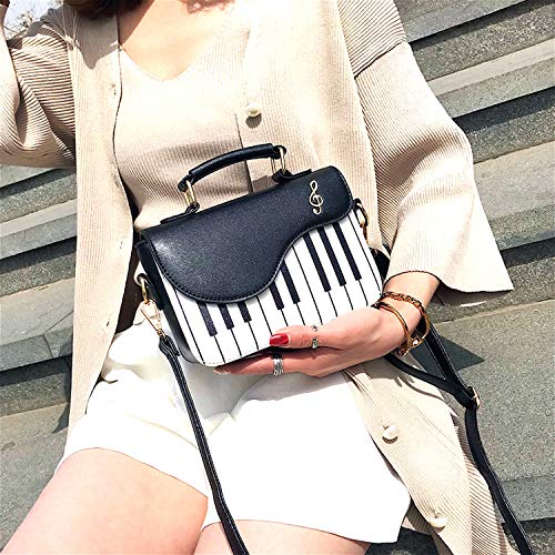 EVEOUT Las Señoras Con Estilo de Piano Patente Bolso Hombro, Bolso bandolera para mujer