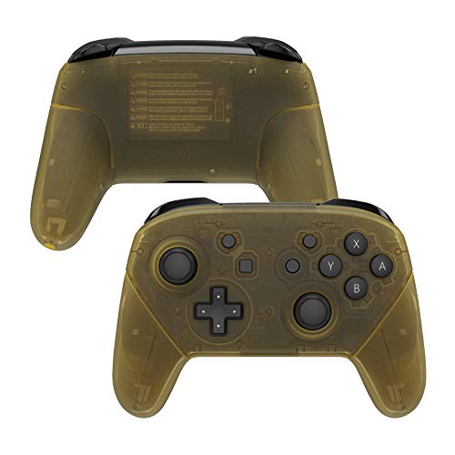 eXtremeRate Carcasa Agarre para Nintendo Switch Pro Funda Delantera Trasera Placa de Asa Shell Tacto Suave Grip de Reemplazo para Mando de Nintendo Switch Pro-No Incluye Control(Amarillo Ámbar)