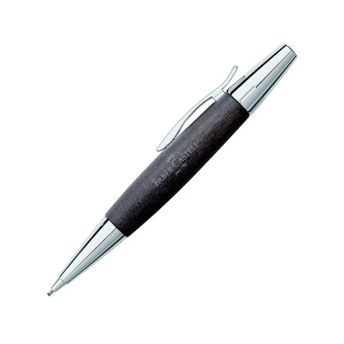 Faber Castell 138383 - Portaminas E-motion, con cuerpo en madera de peral, mina de 1.4 mm, graduación B, color madera negra